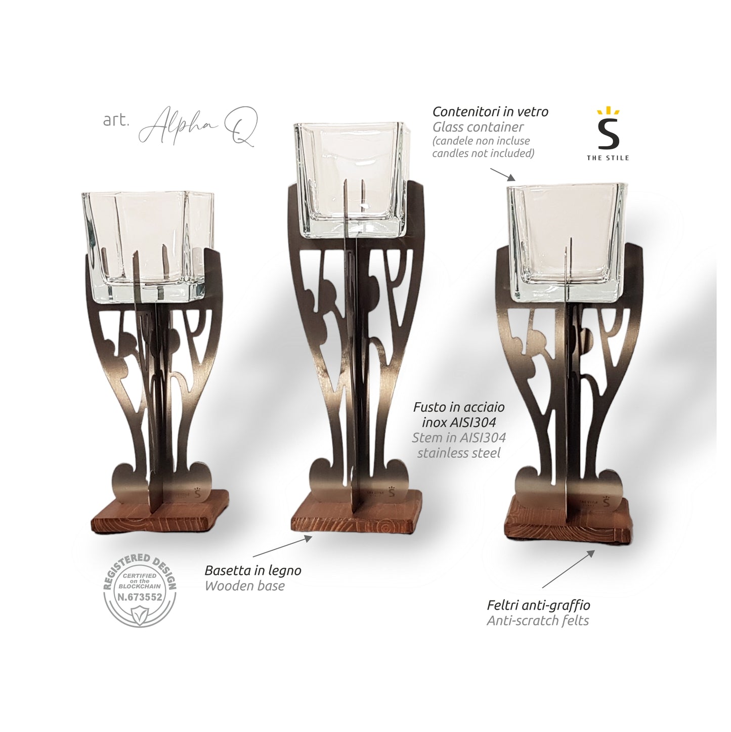 Alpha Q Auris Candle Holder