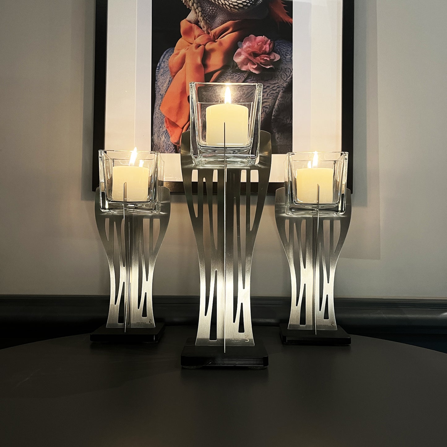 Alpha Q Domino Candle Holder