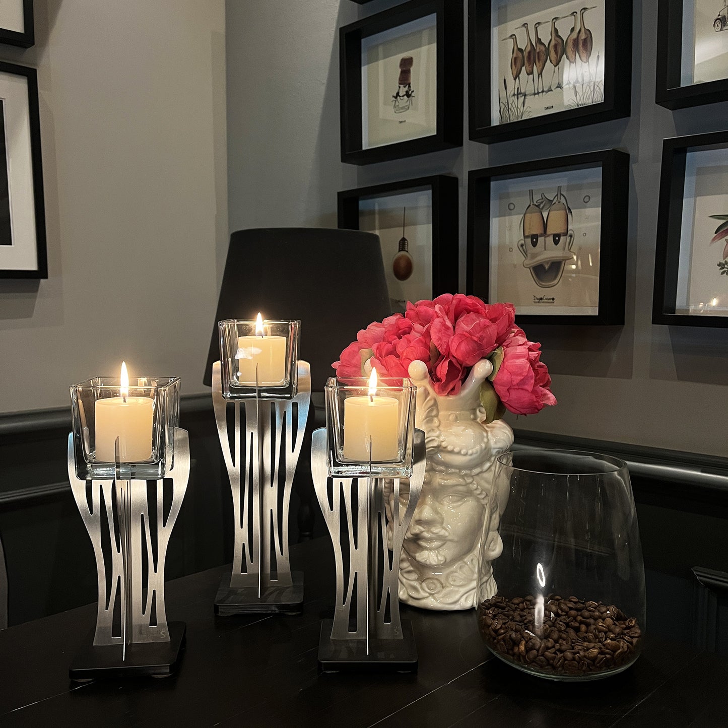 Alpha Q Domino Candle Holder