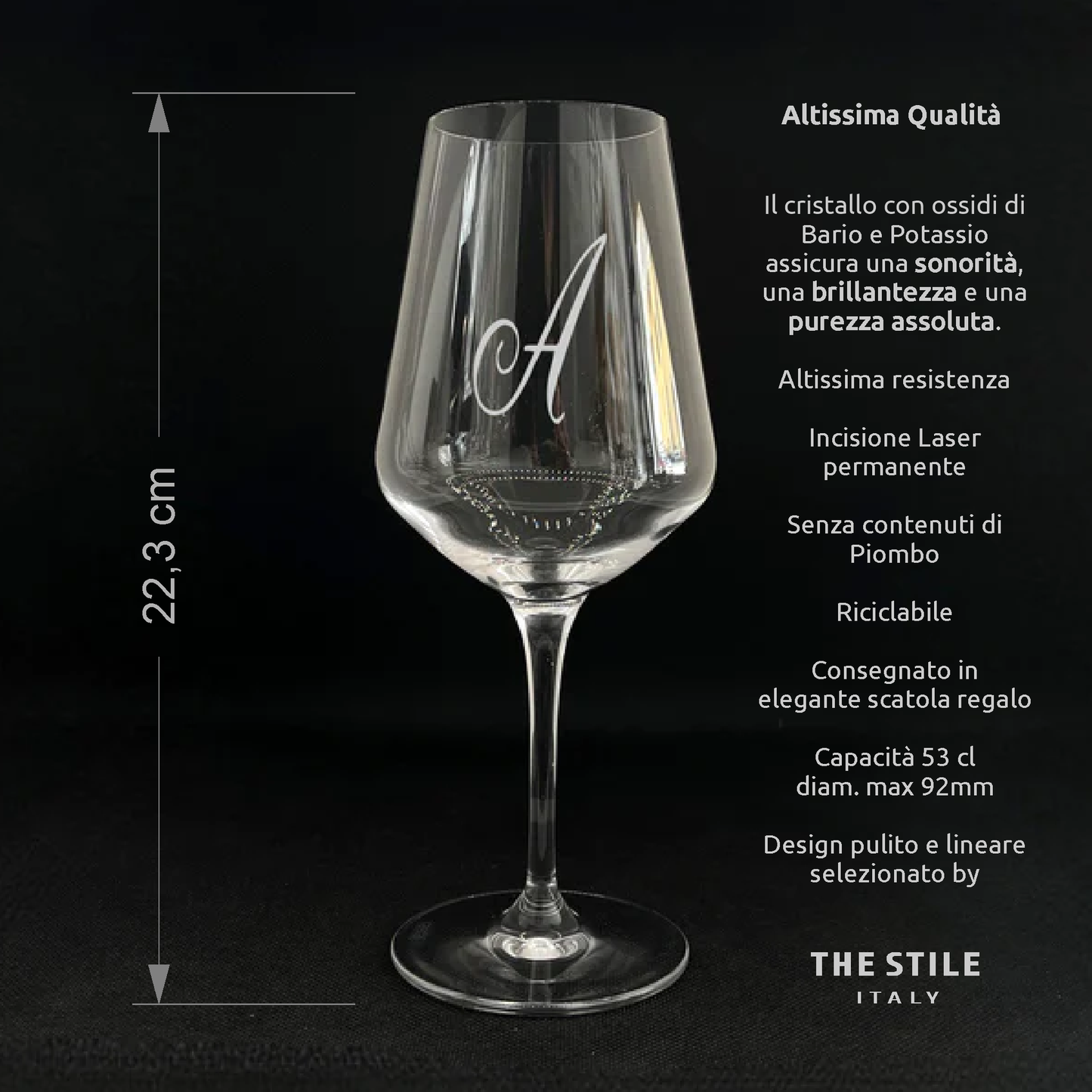 Glasses with initial