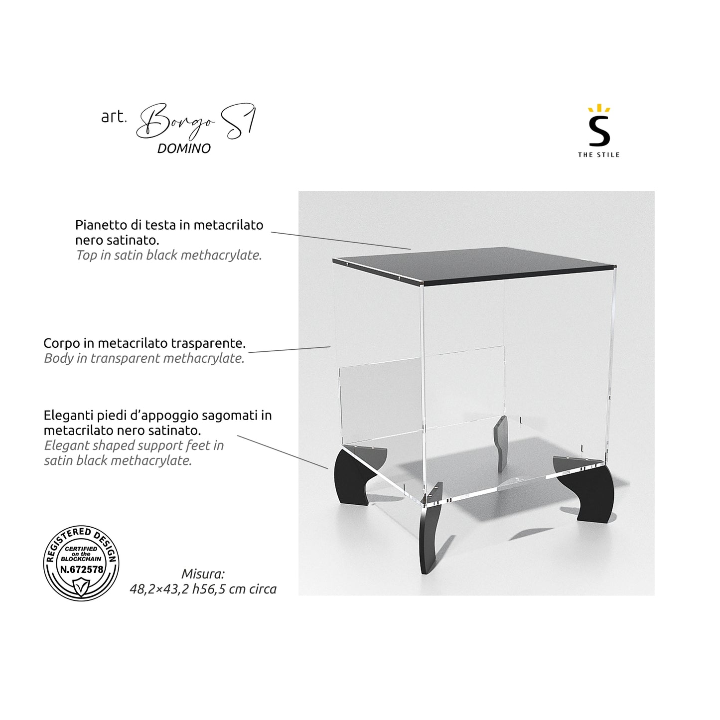 Mobiletto design Borgo S1 Domino